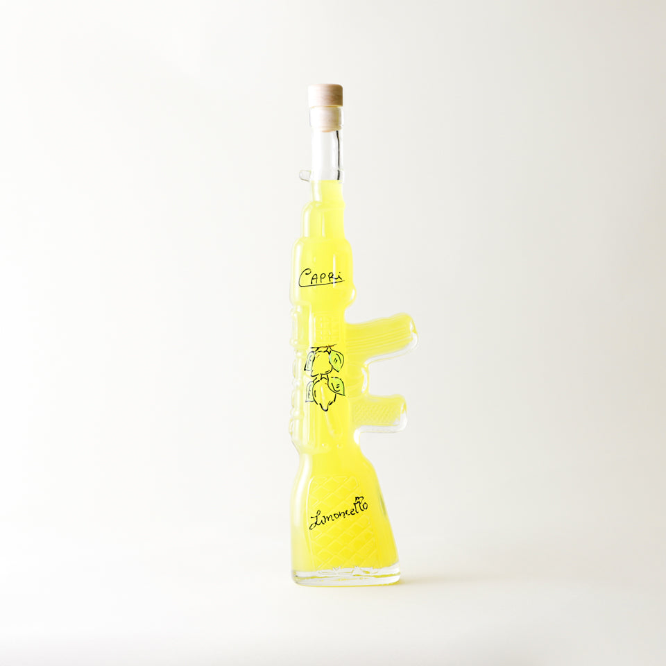30%OFF】 カプリピゥ リモンチェッロ 絵付けボトル 「ライフル」 500ml
