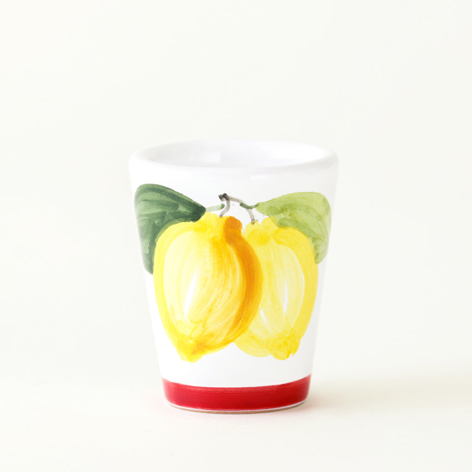 ヴィエトリ陶器 グラス「レモン 赤」 ナディア・デ・ファルコ – Limone