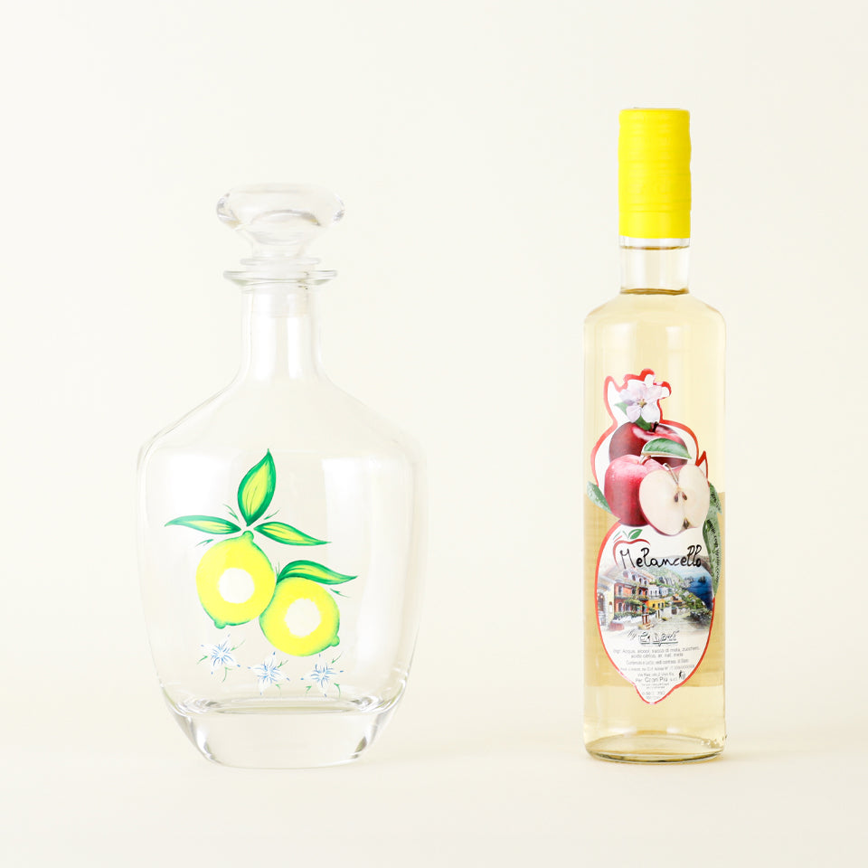 カプリピゥ 絵付けデキャンタ 「盾」 & リンゴチェッロ ボトル 500ml セット