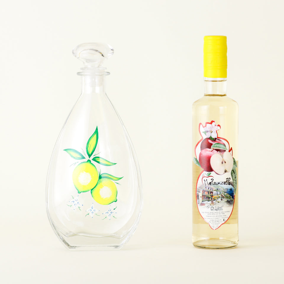 カプリピゥ 絵付けデキャンタ 「雫」 & リンゴチェッロ ボトル 500ml セット